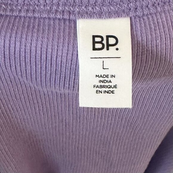 NWT BP by Nordstrom Purple Micro Ribbed Picot Trim Thong Bodysuit - L - Picture 5 of 8